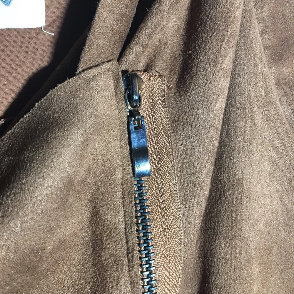 Womens Ethereal by Paper Crane Jacket Moto Style Suede Winter Fall Layering - Picture 6 of 7